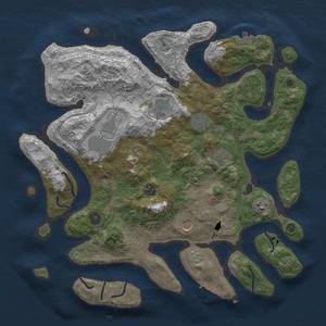 Thumbnail Rust Map: Procedural Map, Size: 4000, Seed: 1674103785, 16 Monuments