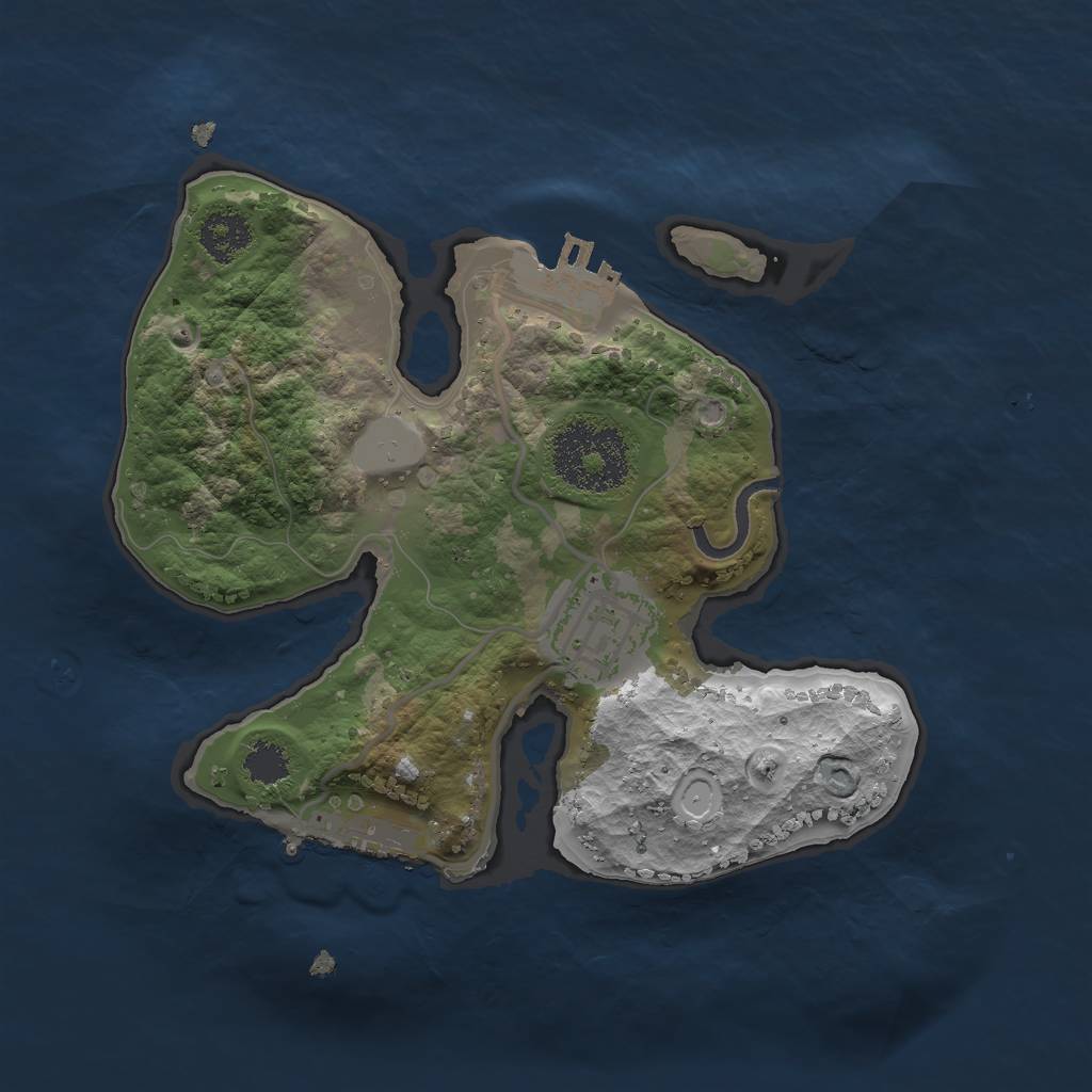 Rust Map: Procedural Map, Size: 2200, Seed: 225632883, 8 Monuments