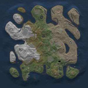 Thumbnail Rust Map: Procedural Map, Size: 3700, Seed: 1648430195, 17 Monuments