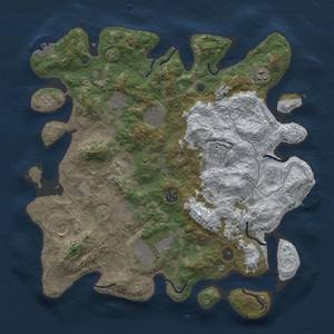 Thumbnail Rust Map: Procedural Map, Size: 4000, Seed: 689, 18 Monuments