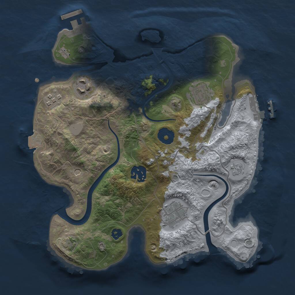 Rust Map: Procedural Map, Size: 2700, Seed: 1651215544, 11 Monuments