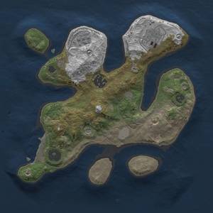 Thumbnail Rust Map: Procedural Map, Size: 2500, Seed: 1515644127, 10 Monuments