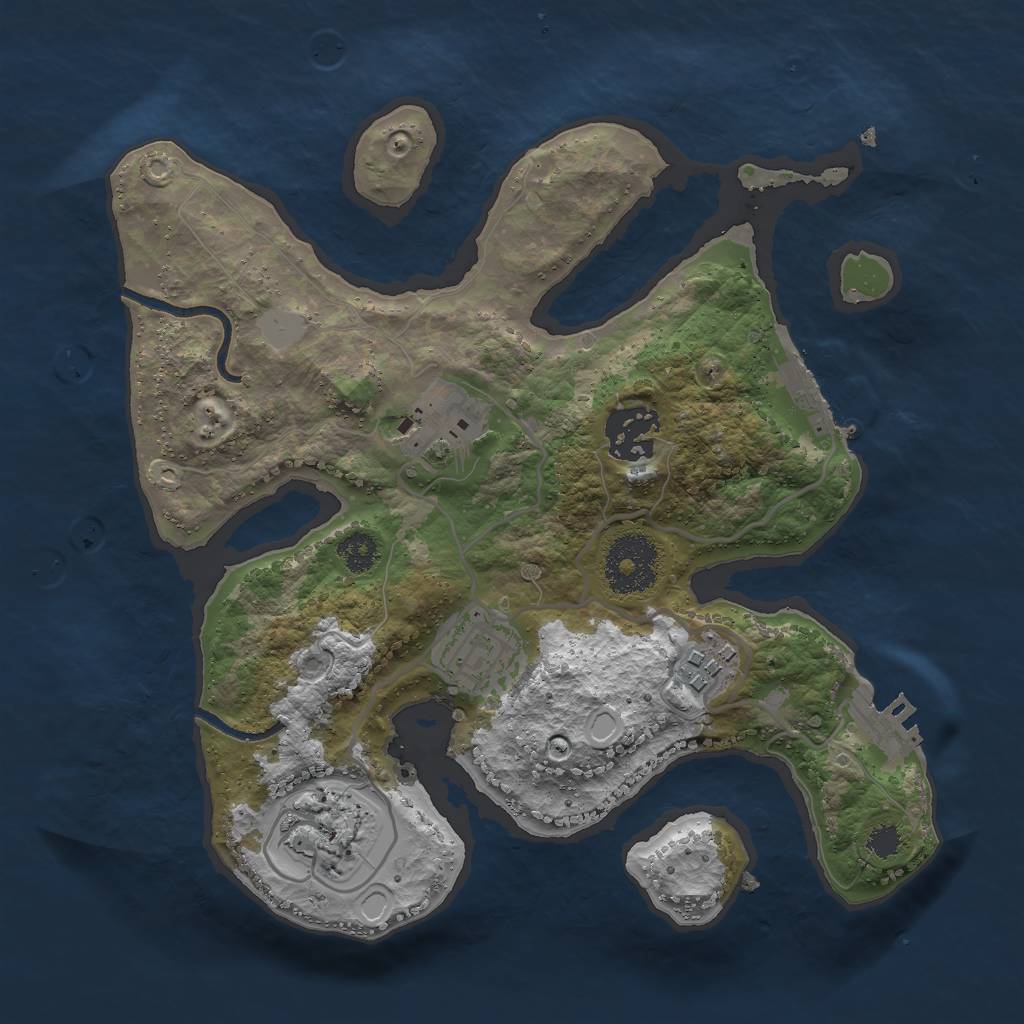 Rust Map: Procedural Map, Size: 2700, Seed: 1633154240, 12 Monuments