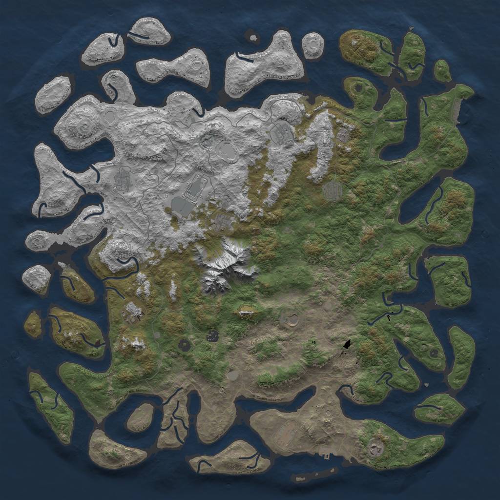 Rust Map: Procedural Map, Size: 6000, Seed: 2122021, 19 Monuments