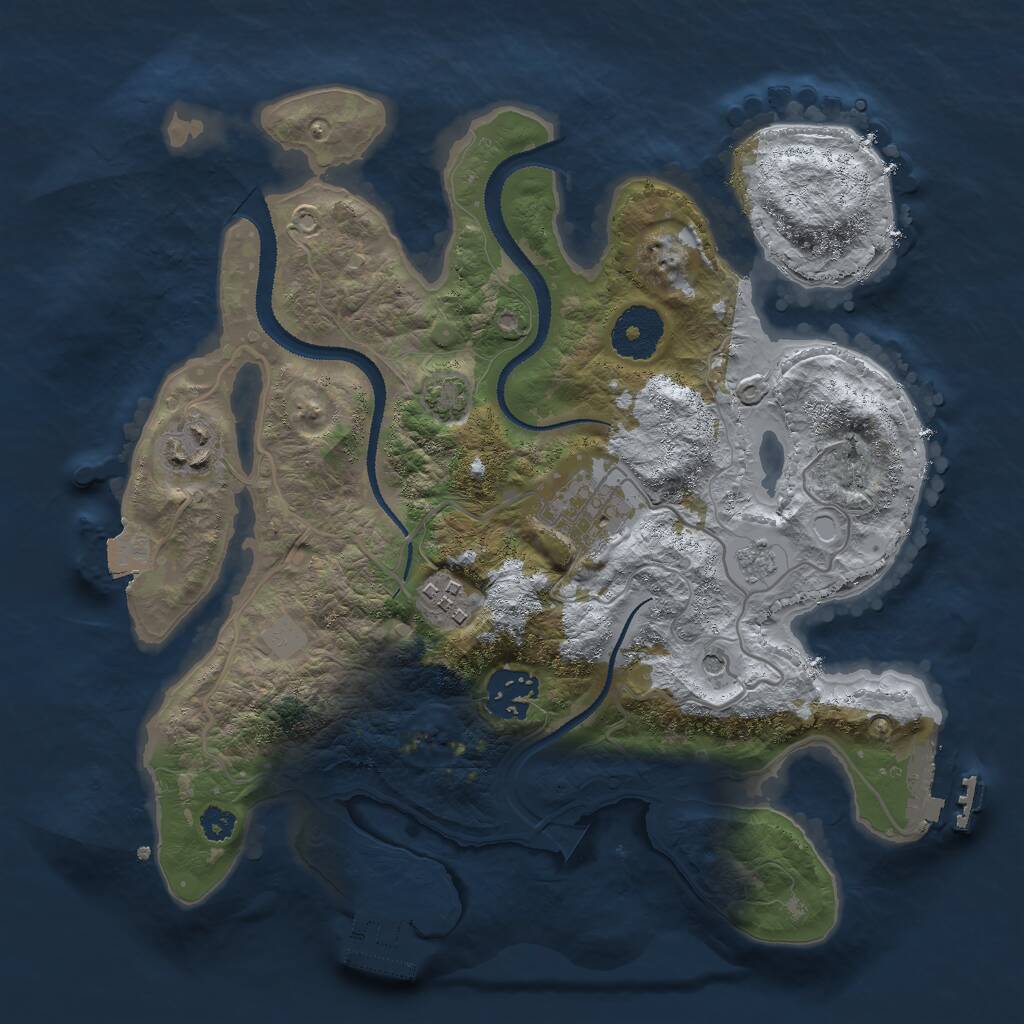 Rust Map: Procedural Map, Size: 2959, Seed: 2969, 10 Monuments