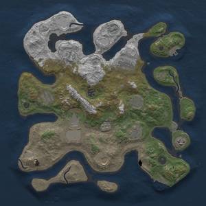Thumbnail Rust Map: Procedural Map, Size: 3700, Seed: 564, 18 Monuments