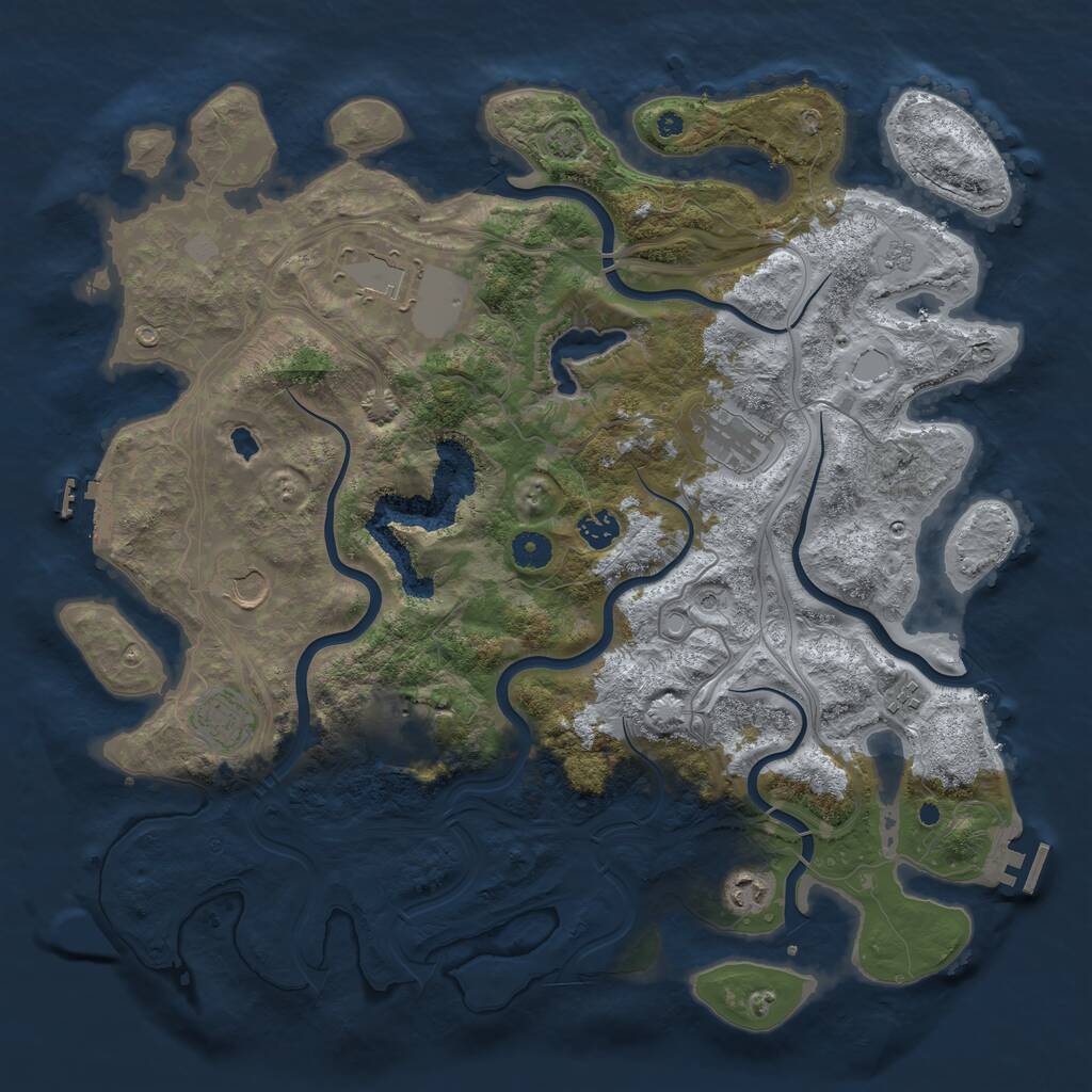 Rust Map: Procedural Map, Size: 4250, Seed: 302, 14 Monuments