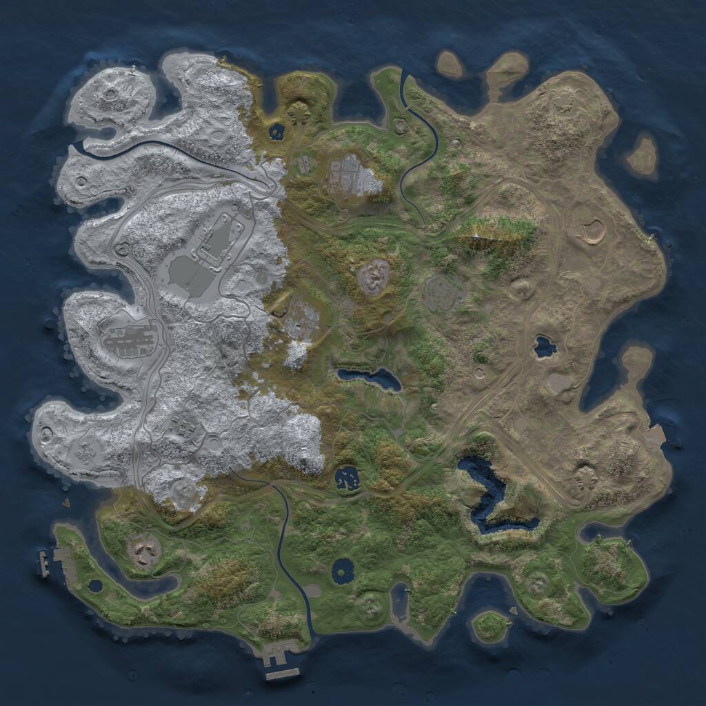 Rust Map: Procedural Map, Size: 4250, Seed: 47289497, 15 Monuments