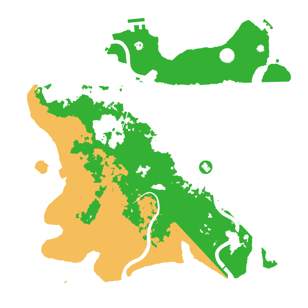 Biome Rust Map: Procedural Map, Size: 3700, Seed: 334198294