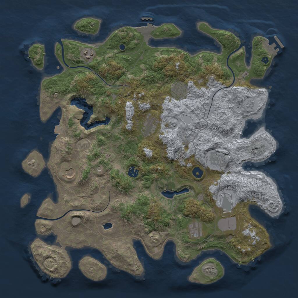 Rust Map: Procedural Map, Size: 4200, Seed: 680, 15 Monuments