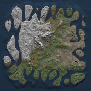 Thumbnail Rust Map: Procedural Map, Size: 5000, Seed: 21, 19 Monuments