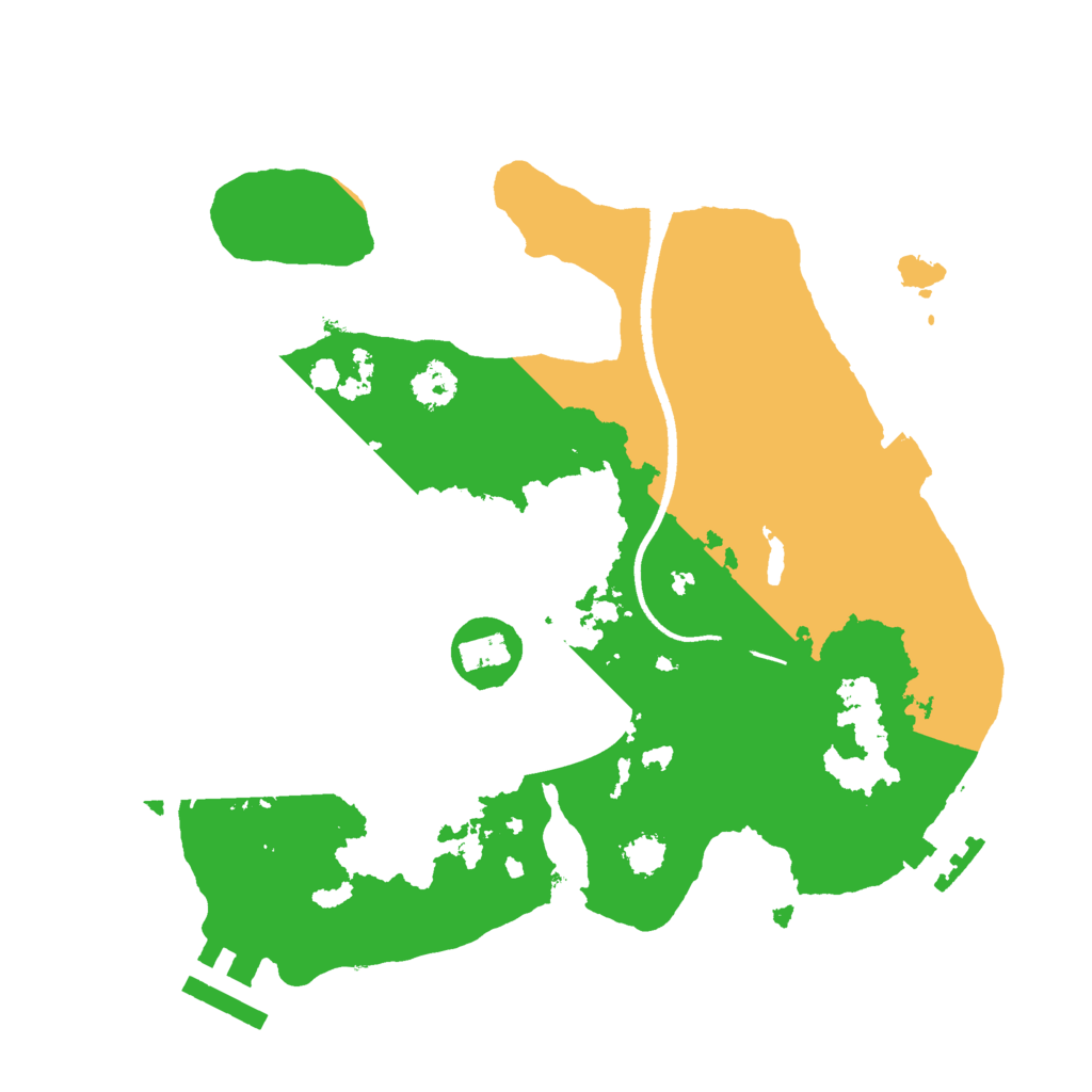 Biome Rust Map: Procedural Map, Size: 2500, Seed: 3443