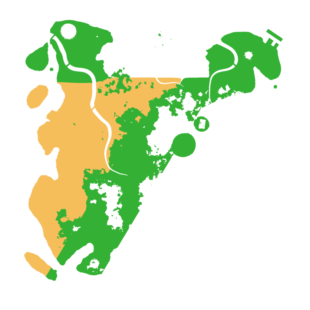 Biome Rust Map: Procedural Map, Size: 3500, Seed: 54645