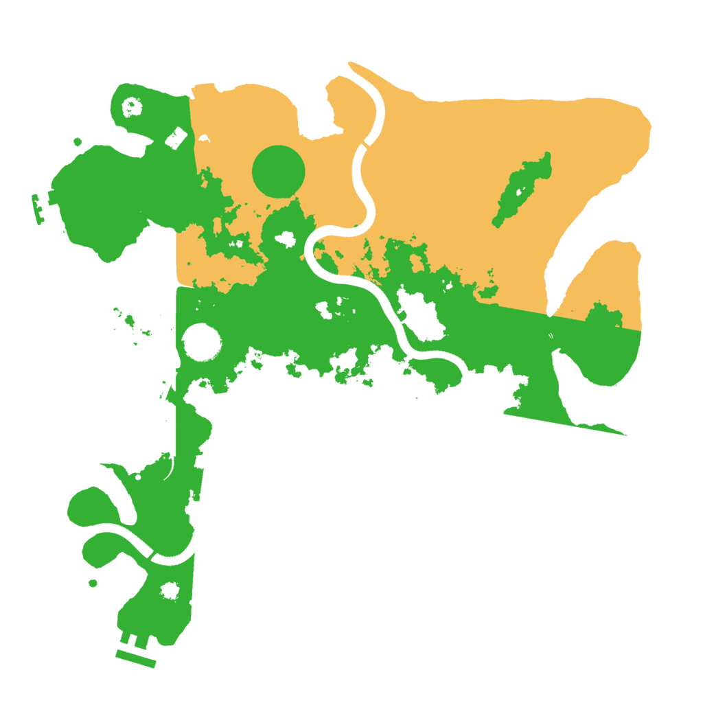 Biome Rust Map: Procedural Map, Size: 3500, Seed: 258410
