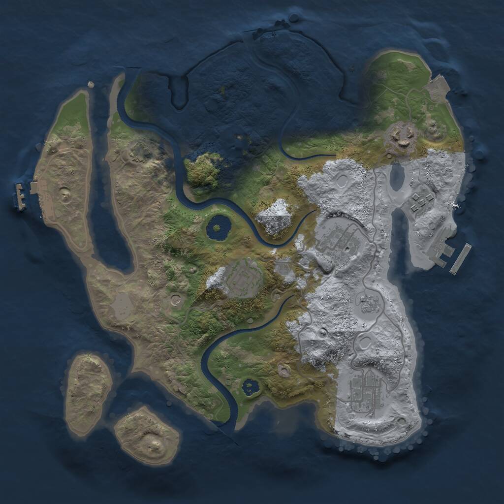 Rust Map: Procedural Map, Size: 3000, Seed: 83821758, 11 Monuments