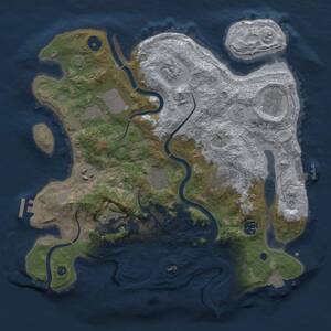 Thumbnail Rust Map: Procedural Map, Size: 3500, Seed: 1544676697, 15 Monuments