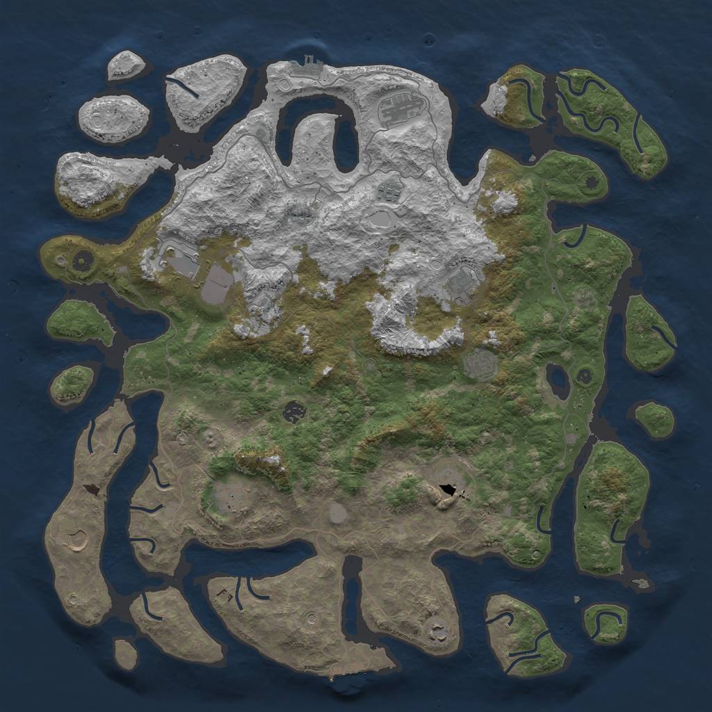 Rust Map: Procedural Map, Size: 4987, Seed: 28498, 19 Monuments