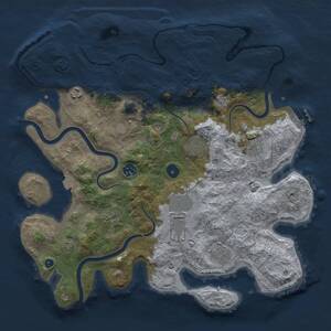 Thumbnail Rust Map: Procedural Map, Size: 3800, Seed: 69420, 14 Monuments