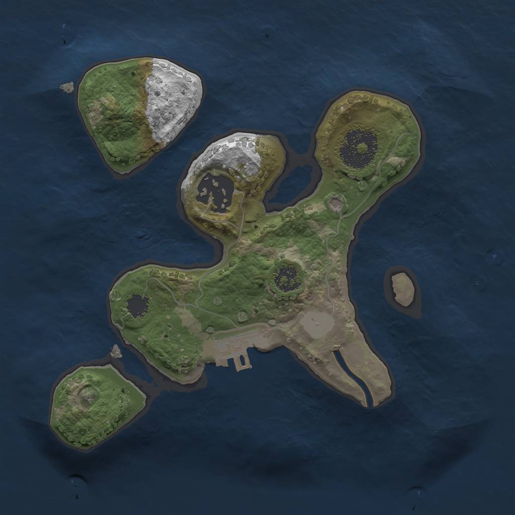 Rust Map: Procedural Map, Size: 2000, Seed: 11102285, 7 Monuments