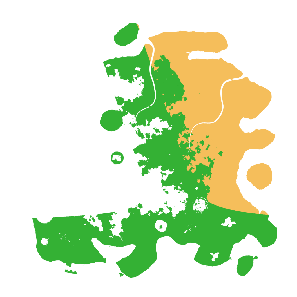Biome Rust Map: Procedural Map, Size: 3700, Seed: 5499