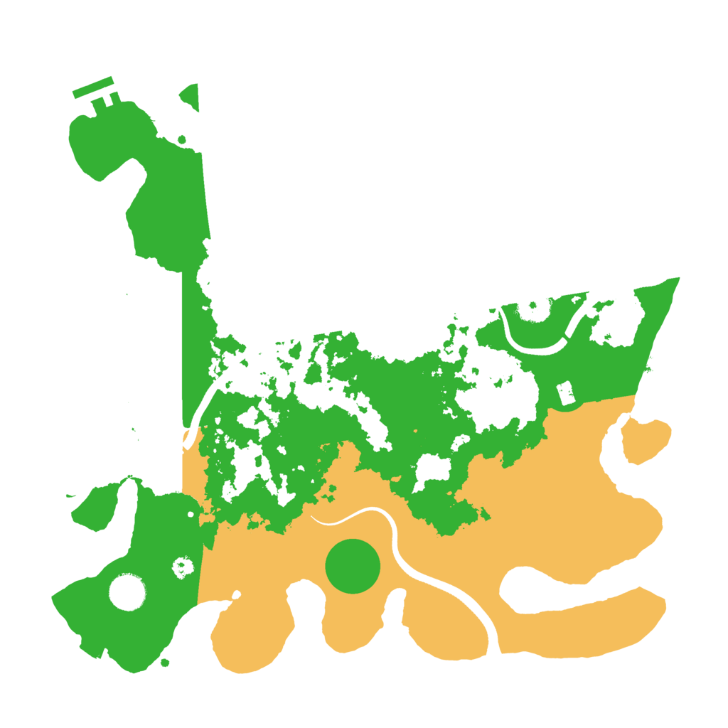 Biome Rust Map: Procedural Map, Size: 3500, Seed: 58614
