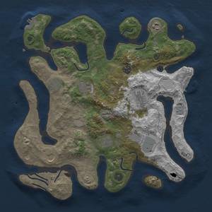 Thumbnail Rust Map: Procedural Map, Size: 3700, Seed: 2043805181, 17 Monuments