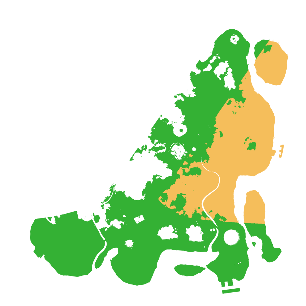 Biome Rust Map: Procedural Map, Size: 3500, Seed: 201555247