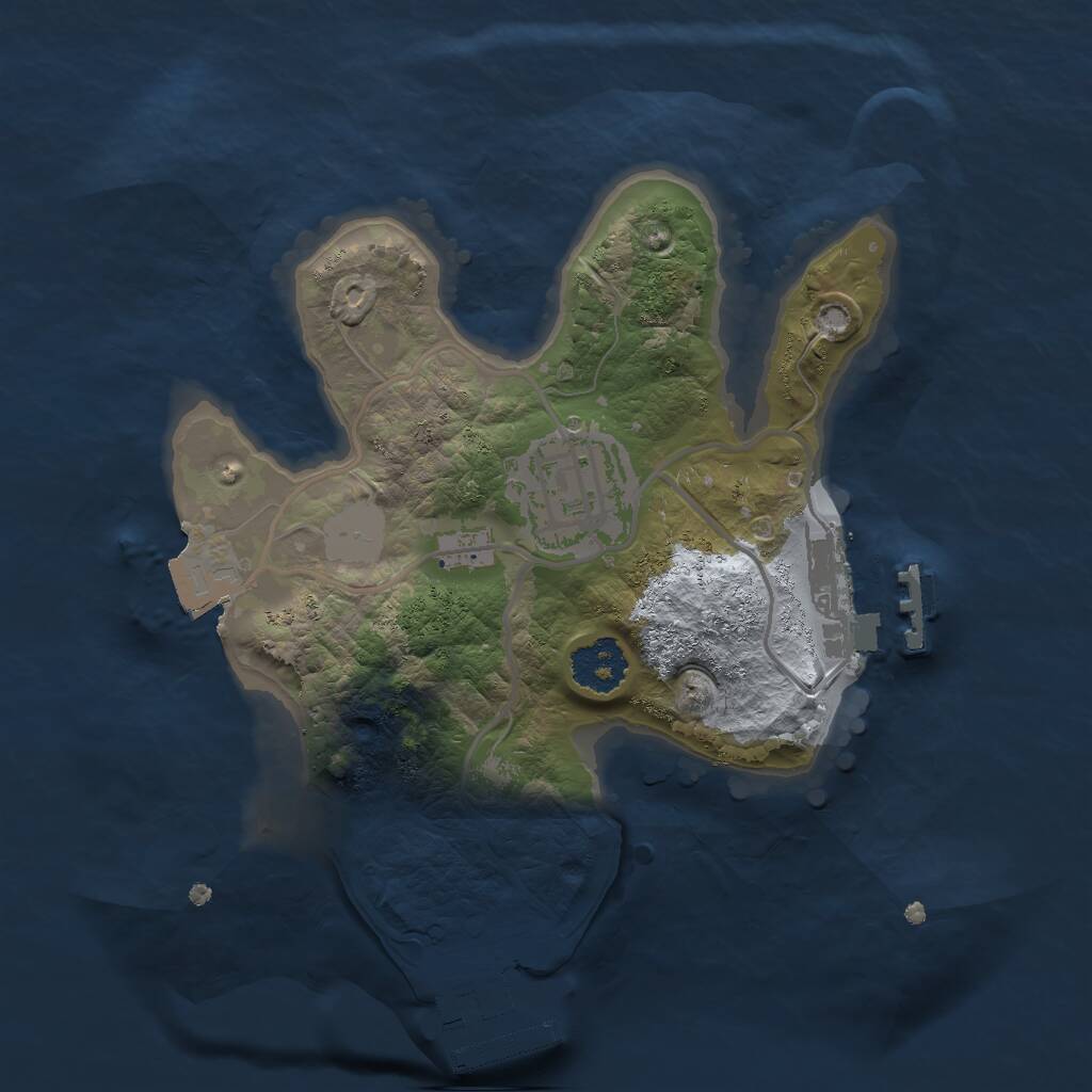 Rust Map: Procedural Map, Size: 2000, Seed: 456, 4 Monuments