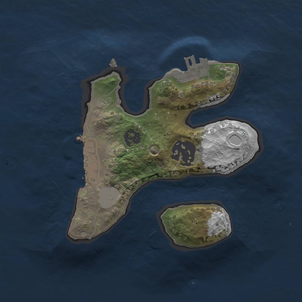 Rust Map: Procedural Map, Size: 1800, Seed: 1256, 8 Monuments