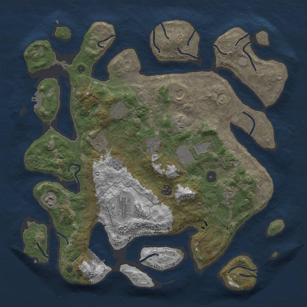 Rust Map: Procedural Map, Size: 4250, Seed: 269973595, 18 Monuments
