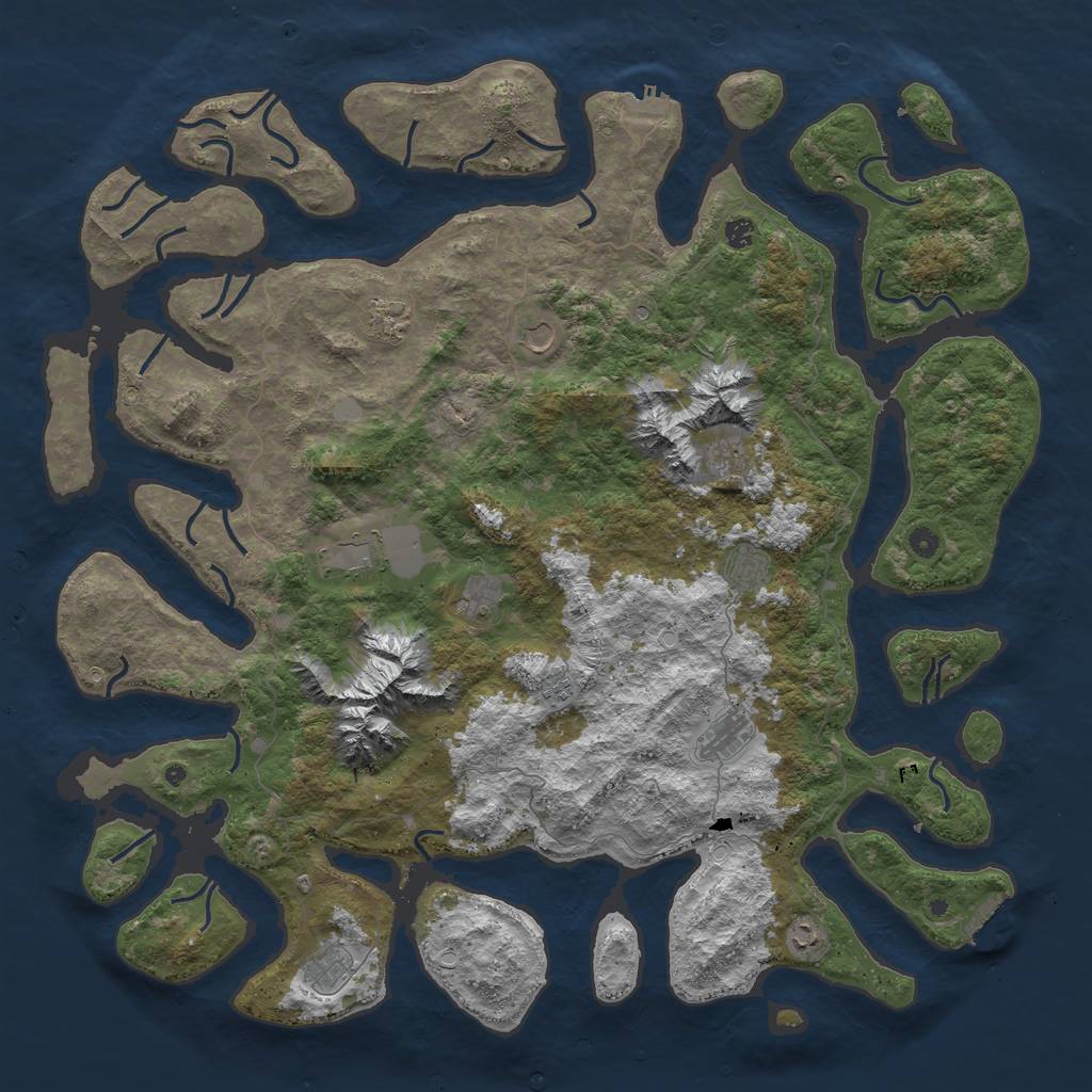 Rust Map: Procedural Map, Size: 5500, Seed: 67821, 19 Monuments