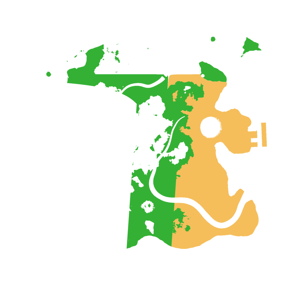 Biome Rust Map: Procedural Map, Size: 2500, Seed: 3423