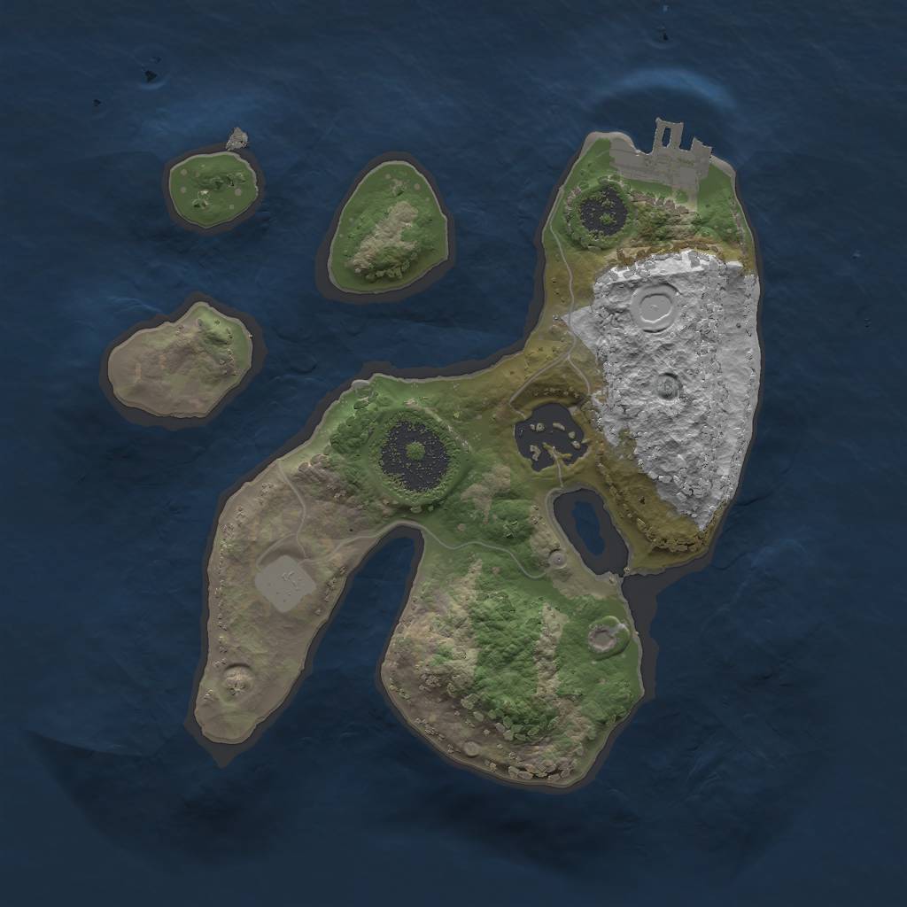 Rust Map: Procedural Map, Size: 2000, Seed: 136938293, 7 Monuments