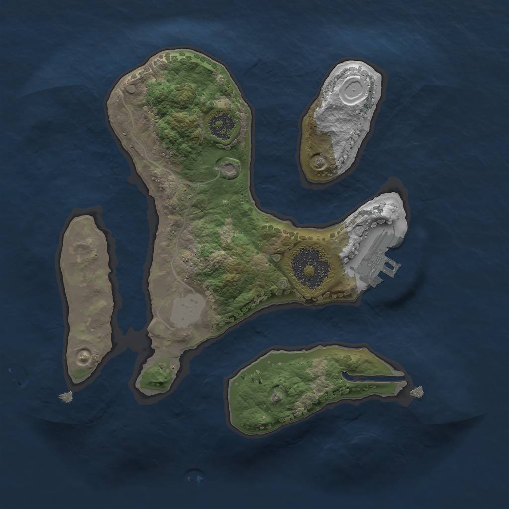 Rust Map: Procedural Map, Size: 2000, Seed: 1522544, 6 Monuments