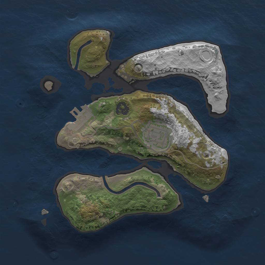 Rust Map: Procedural Map, Size: 2000, Seed: 838268999, 7 Monuments