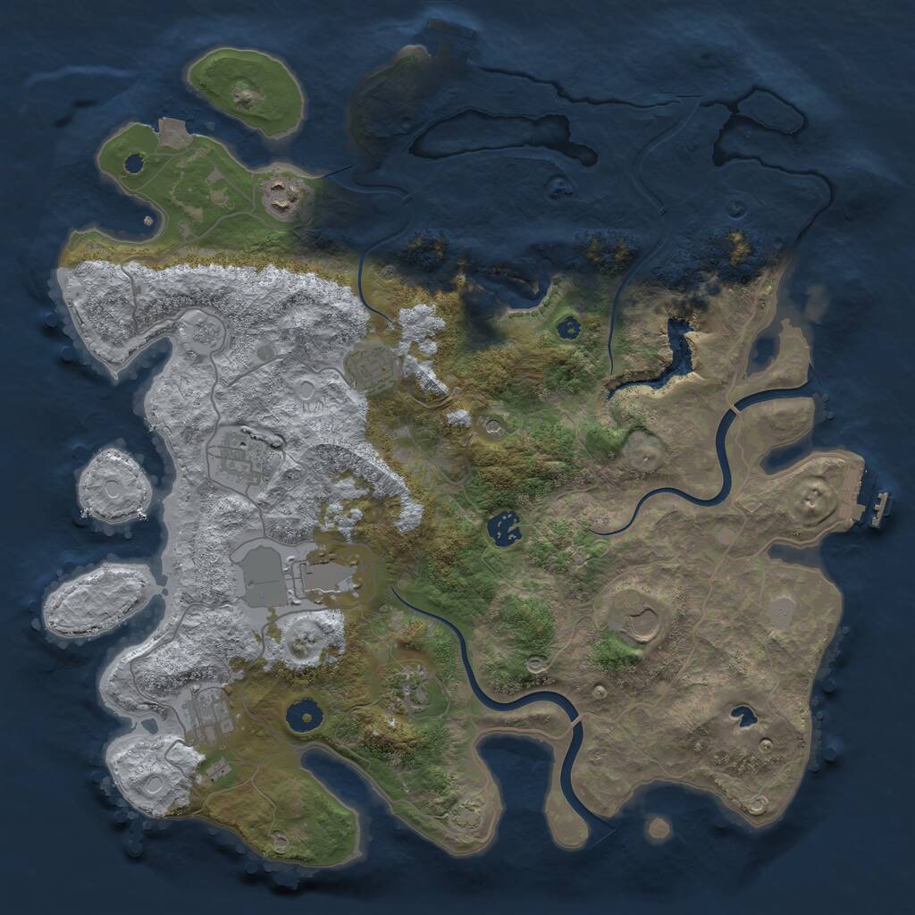 Rust Map: Procedural Map, Size: 4000, Seed: 26173, 14 Monuments