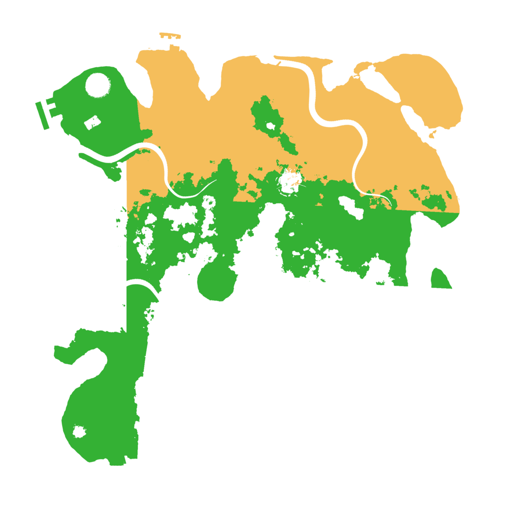 Biome Rust Map: Procedural Map, Size: 3600, Seed: 44444