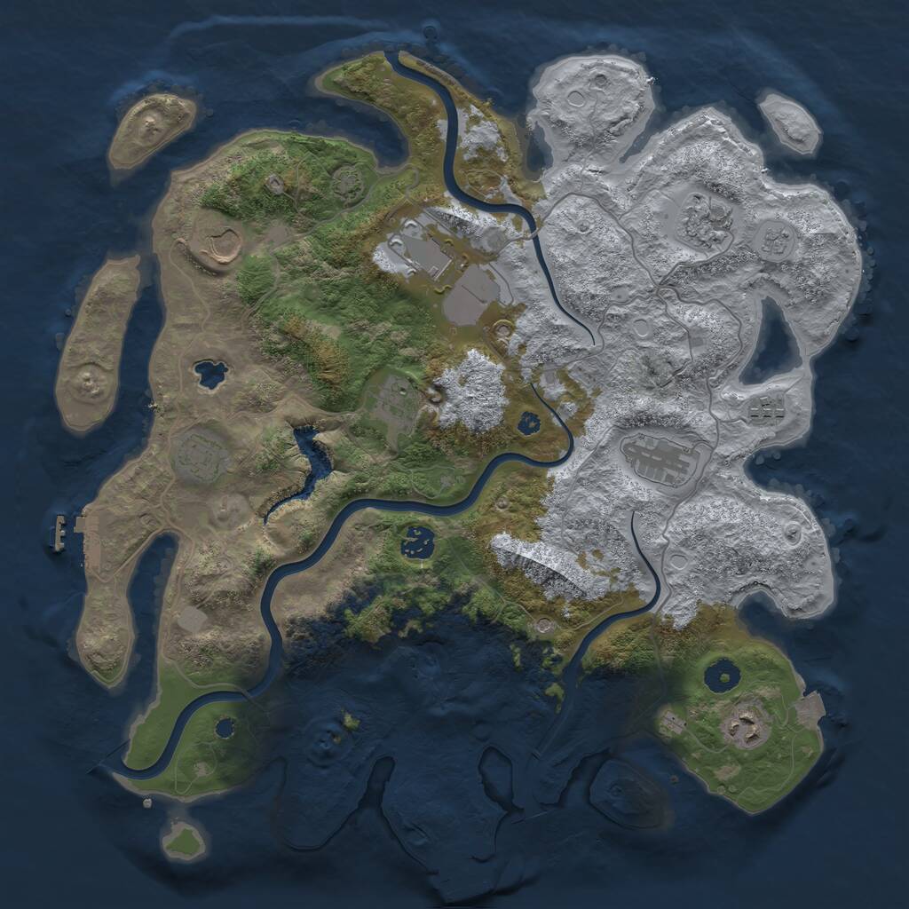 Rust Map: Procedural Map, Size: 4000, Seed: 239286, 15 Monuments