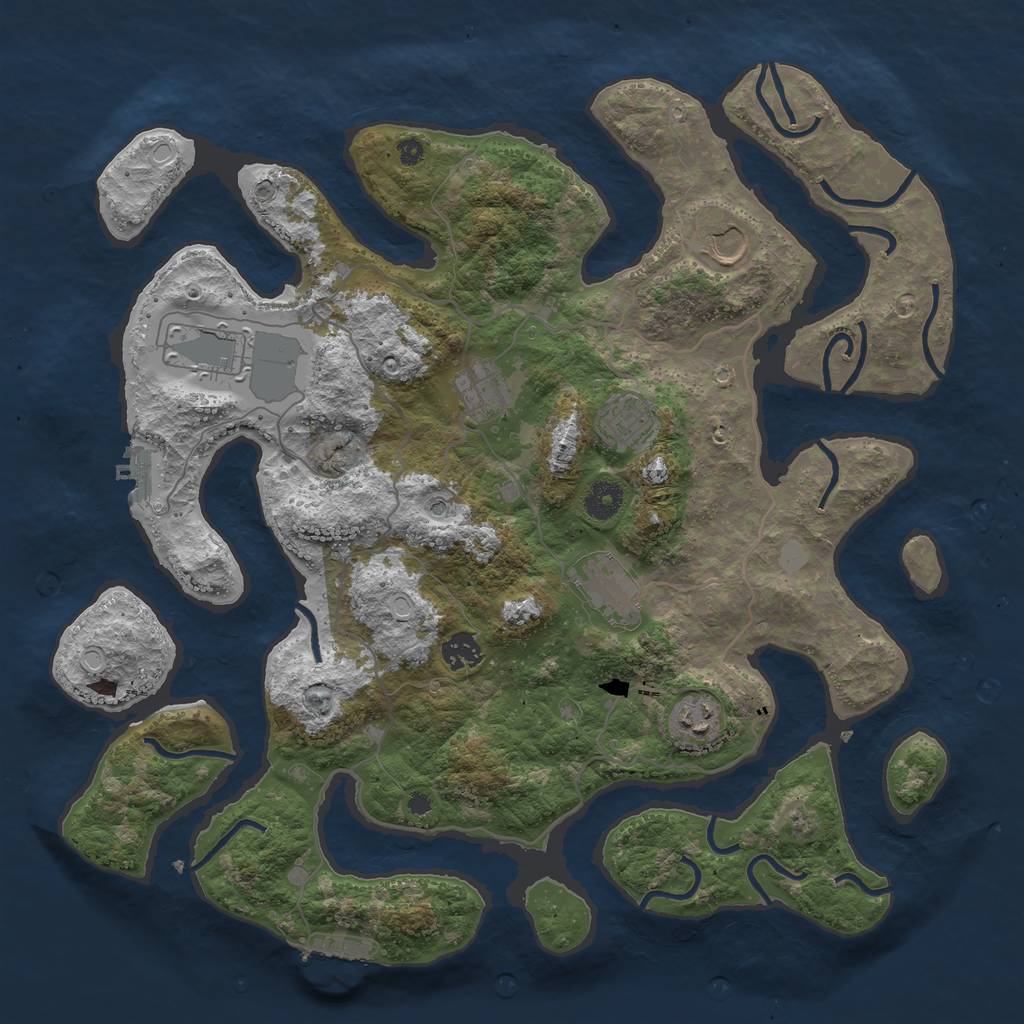 Rust Map: Procedural Map, Size: 4000, Seed: 139160016, 15 Monuments
