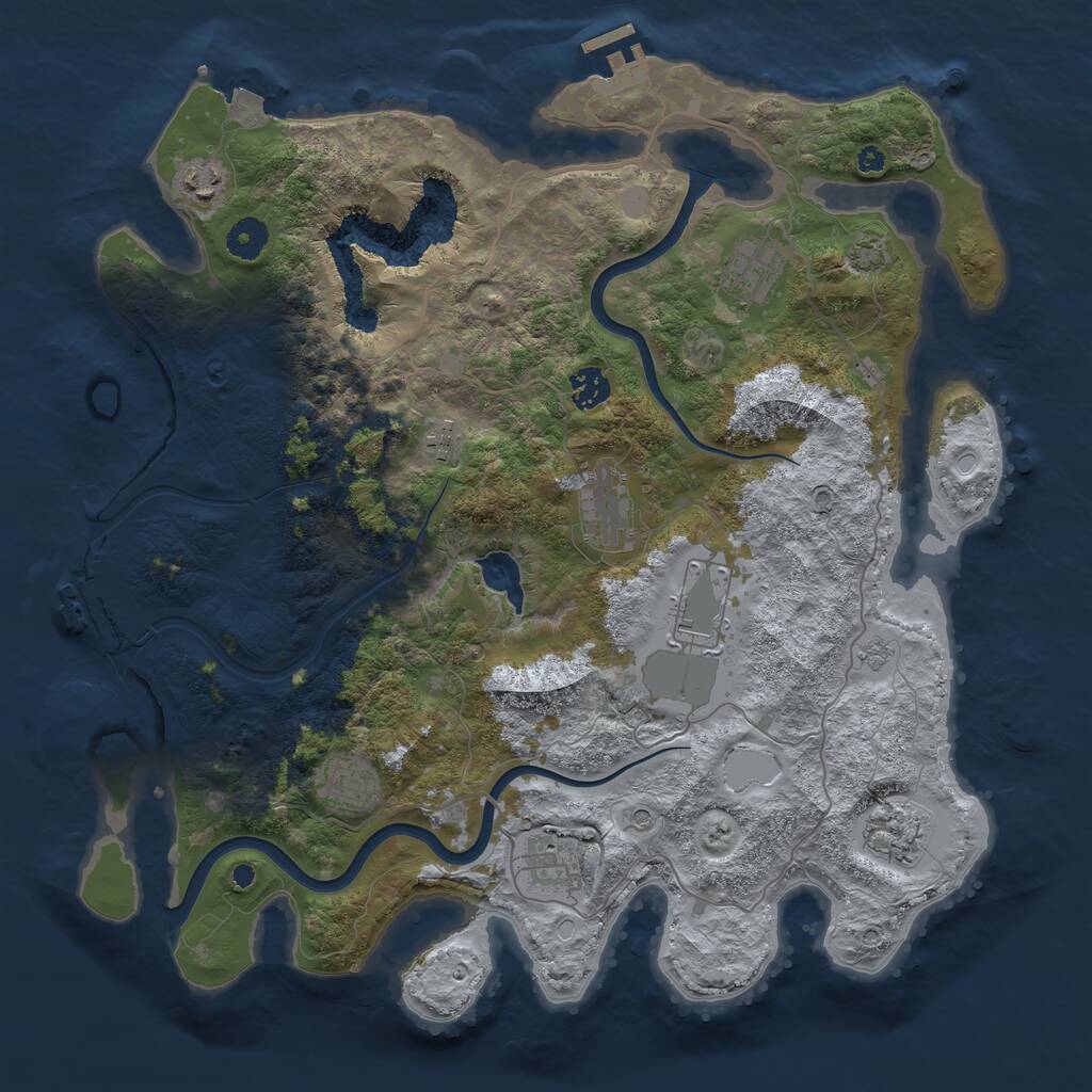 Rust Map: Procedural Map, Size: 4000, Seed: 798633, 15 Monuments