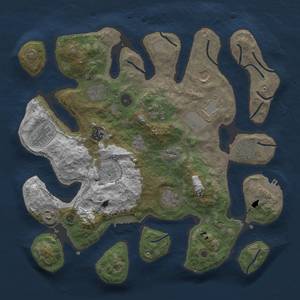 Thumbnail Rust Map: Procedural Map, Size: 3800, Seed: 158119985, 19 Monuments