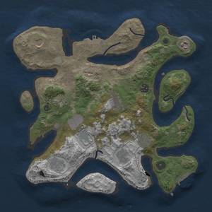 Thumbnail Rust Map: Procedural Map, Size: 3500, Seed: 895871504, 18 Monuments