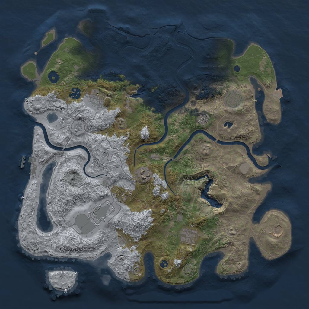 Rust Map: Procedural Map, Size: 4000, Seed: 867200, 15 Monuments
