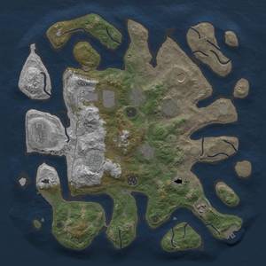 Thumbnail Rust Map: Procedural Map, Size: 4000, Seed: 159358, 18 Monuments
