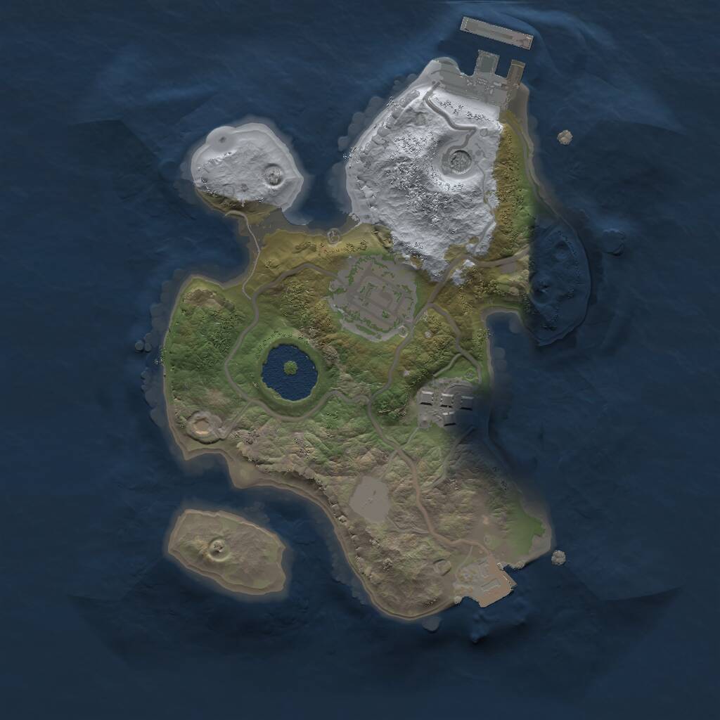 Rust Map: Procedural Map, Size: 2000, Seed: 16858, 5 Monuments