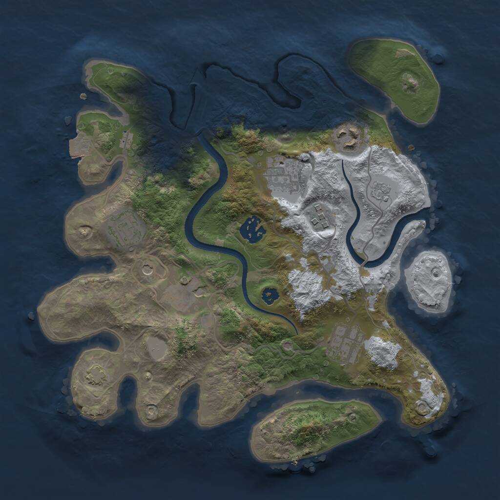 Rust Map: Procedural Map, Size: 3000, Seed: 1601643988, 11 Monuments