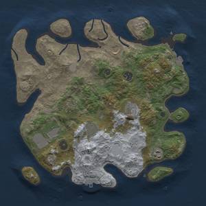 Thumbnail Rust Map: Procedural Map, Size: 3500, Seed: 56, 15 Monuments