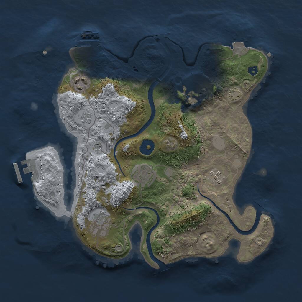 Rust Map: Procedural Map, Size: 3000, Seed: 1520932771, 11 Monuments