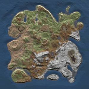 Thumbnail Rust Map: Procedural Map, Size: 3500, Seed: 554778963, 14 Monuments