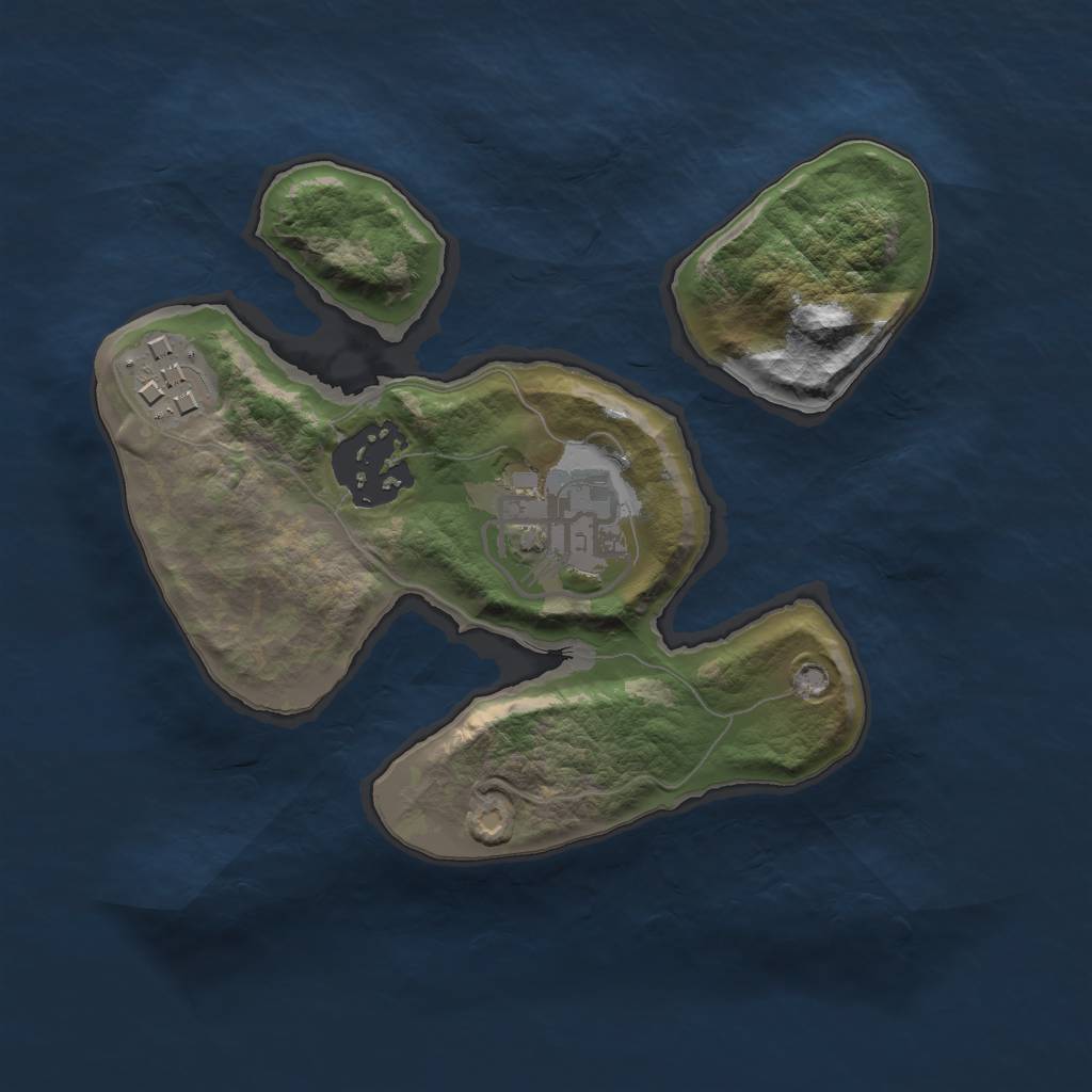Rust Map: Barren, Size: 2000, Seed: 213131, 5 Monuments